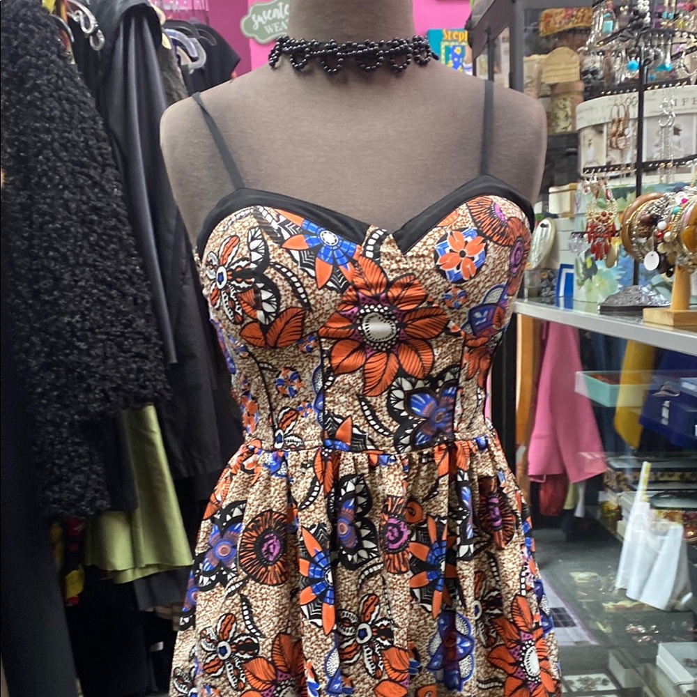 Floral Print Spaghetti Strap Dress